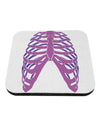 Human Purple Skeleton Bones Ribcage Coaster-Coasters-TooLoud-White-Davson Sales