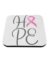 Hope - Breast Cancer Awareness Ribbon Coaster-Coasters-TooLoud-White-Davson Sales