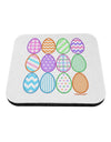 Cute Faux Applique Easter Eggs Coaster-Coasters-TooLoud-1-Davson Sales