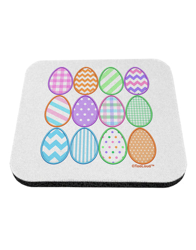 Cute Faux Applique Easter Eggs Coaster-Coasters-TooLoud-1-Davson Sales