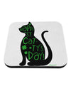 Happy St. Catty's Day - St. Patrick's Day Cat Coaster by TooLoud-Coasters-TooLoud-White-Davson Sales