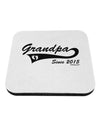 Grandpa Since 2015 Coaster by TooLoud-Coasters-TooLoud-White-Davson Sales