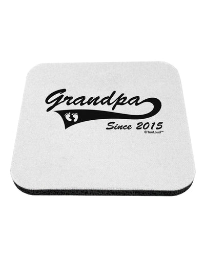 Grandpa Since 2015 Coaster by TooLoud-Coasters-TooLoud-White-Davson Sales