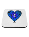 Water Droplet Heart Blue Coaster by TooLoud-Coasters-TooLoud-White-Davson Sales