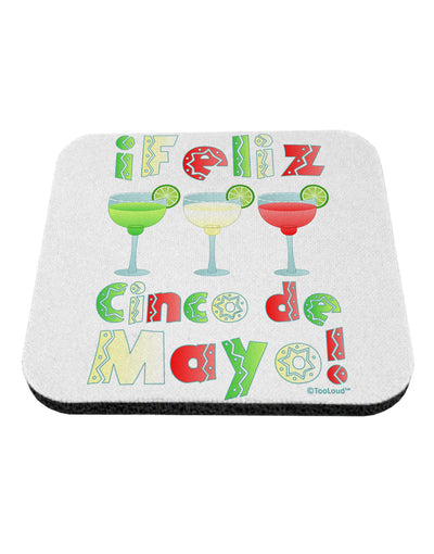 Margaritas - Mexican Flag Colors - Feliz Cinco de Mayo Coaster by TooLoud-Coasters-TooLoud-White-Davson Sales