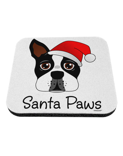 Santa Paws Christmas Dog Coaster-Coasters-TooLoud-White-Davson Sales