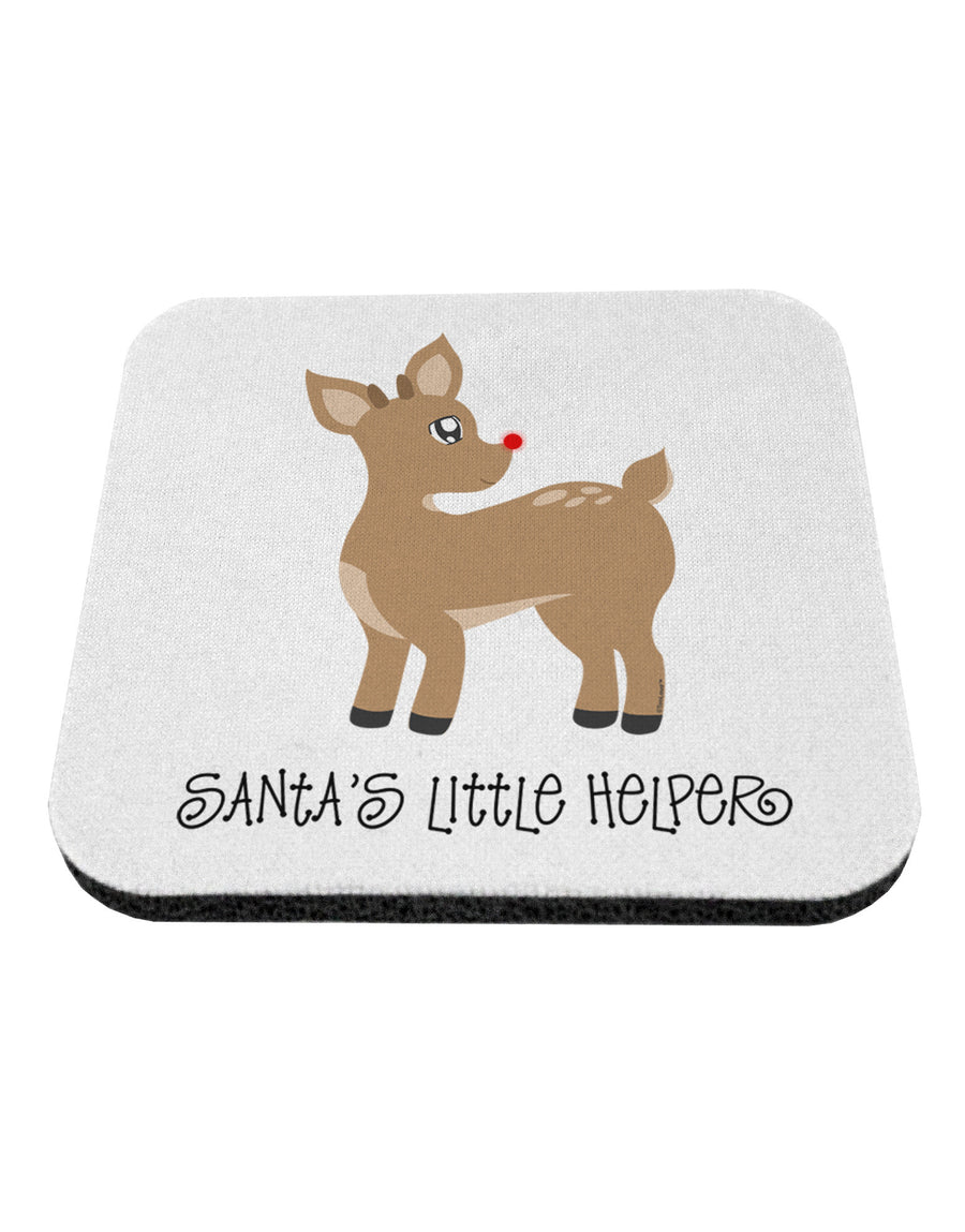 Santa's Little Helper Cute Rudolph - Christmas Coaster by TooLoud-Coasters-TooLoud-White-Davson Sales