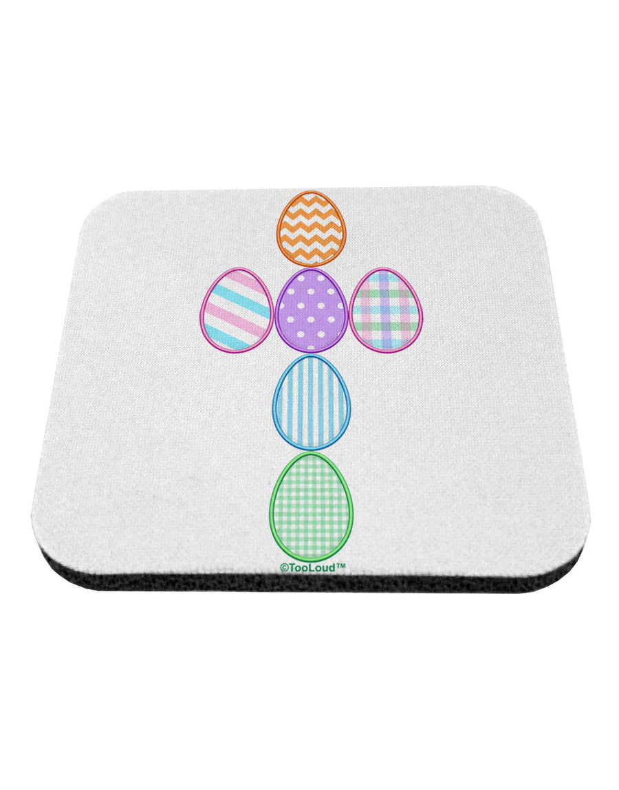 Easter Egg Cross Faux Applique Coaster-Coasters-TooLoud-1-Davson Sales