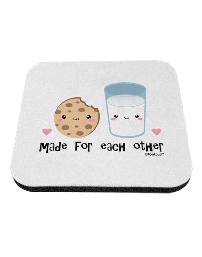 Cute Milk and Cookie - Made for Each Other Coaster by TooLoud-Coasters-TooLoud-White-Davson Sales