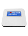 I Heart My Nerd Girlfriend - Retro Coaster by TooLoud-Coasters-TooLoud-White-Davson Sales