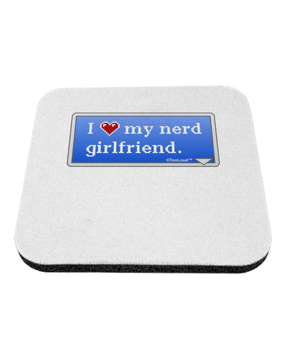 I Heart My Nerd Girlfriend - Retro Coaster by TooLoud-Coasters-TooLoud-White-Davson Sales