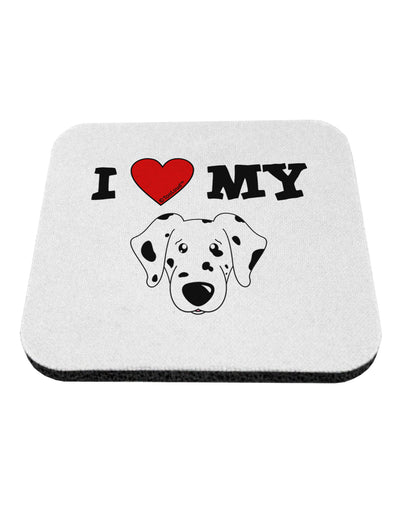 I Heart My - Cute Dalmatian Dog Coaster by TooLoud-Coasters-TooLoud-White-Davson Sales