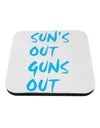 Suns Out Guns Out - Blue Coaster-Coasters-TooLoud-White-Davson Sales