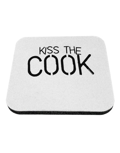 Kiss the Cook Grill Master - Text Coaster by TooLoud-Coasters-TooLoud-White-Davson Sales