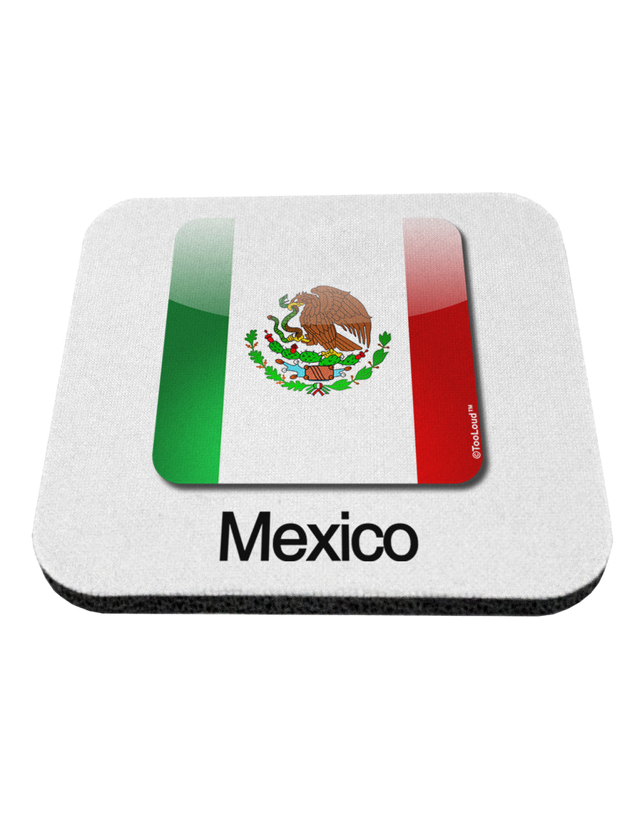 Mexican Flag App Icon - Text Coaster by TooLoud-Coasters-TooLoud-White-Davson Sales