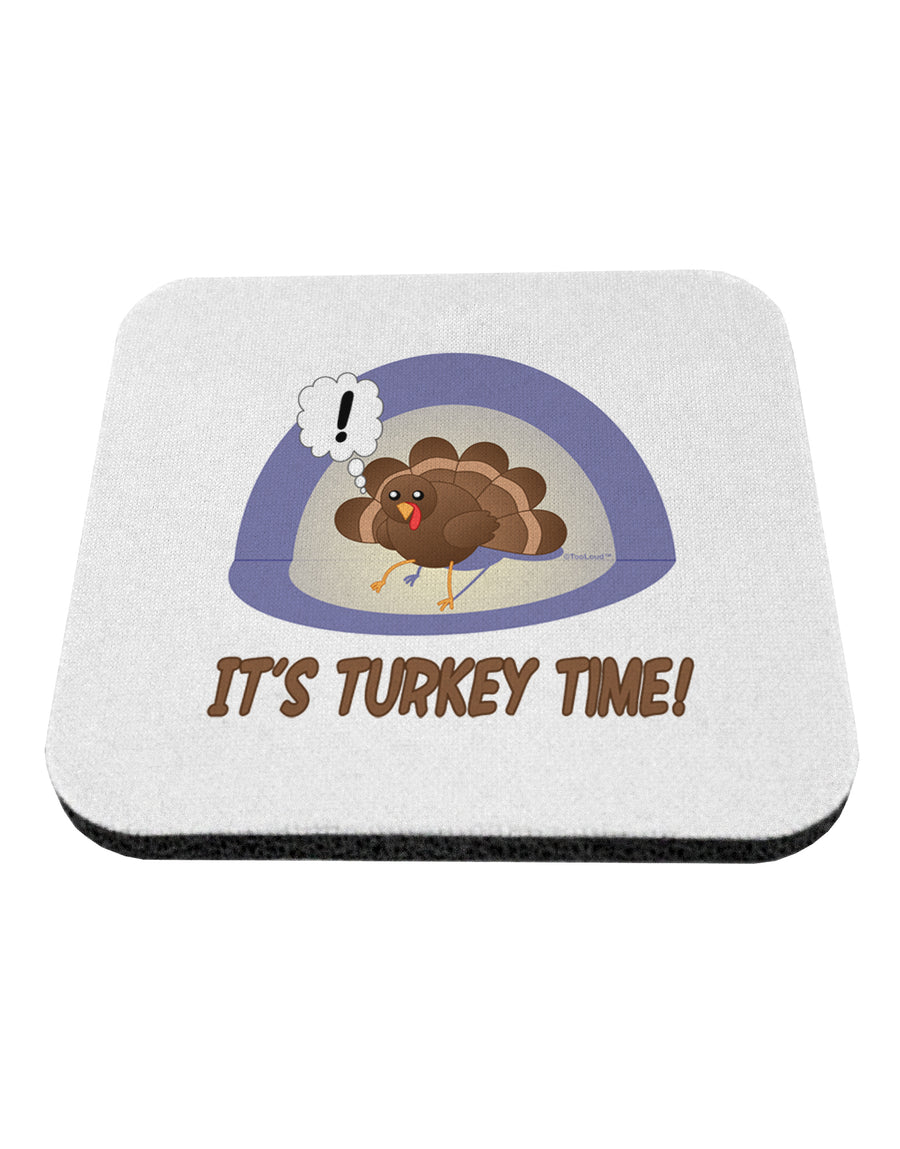 Escaping Turkey - Turkey Time Funny Coaster-Coasters-TooLoud-White-Davson Sales