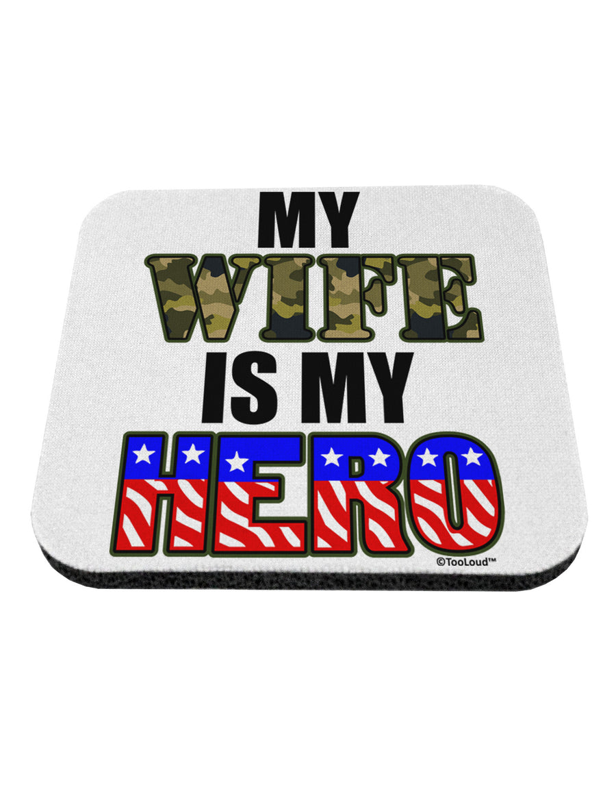 My Wife is My Hero - Armed Forces Coaster by TooLoud-Coasters-TooLoud-White-Davson Sales