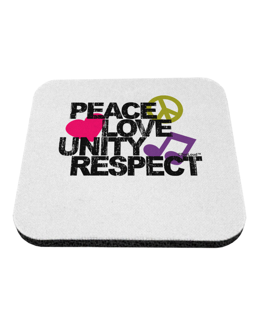 PLUR Distressed Text Coaster-Coasters-TooLoud-White-Davson Sales