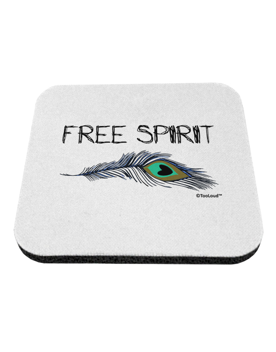 Graphic Feather Design - Free Spirit Coaster by TooLoud-Coasters-TooLoud-White-Davson Sales