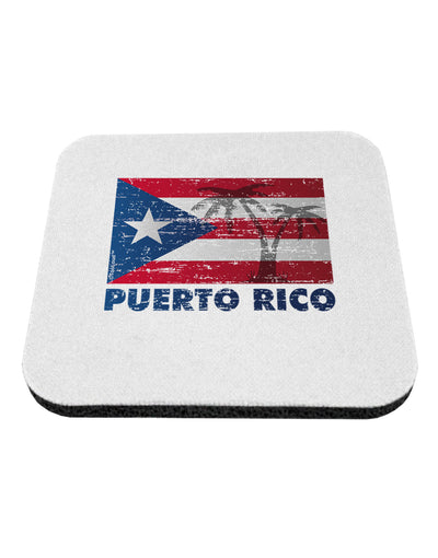 Distressed Puerto Rico Flag Coaster-Coasters-TooLoud-1-Davson Sales