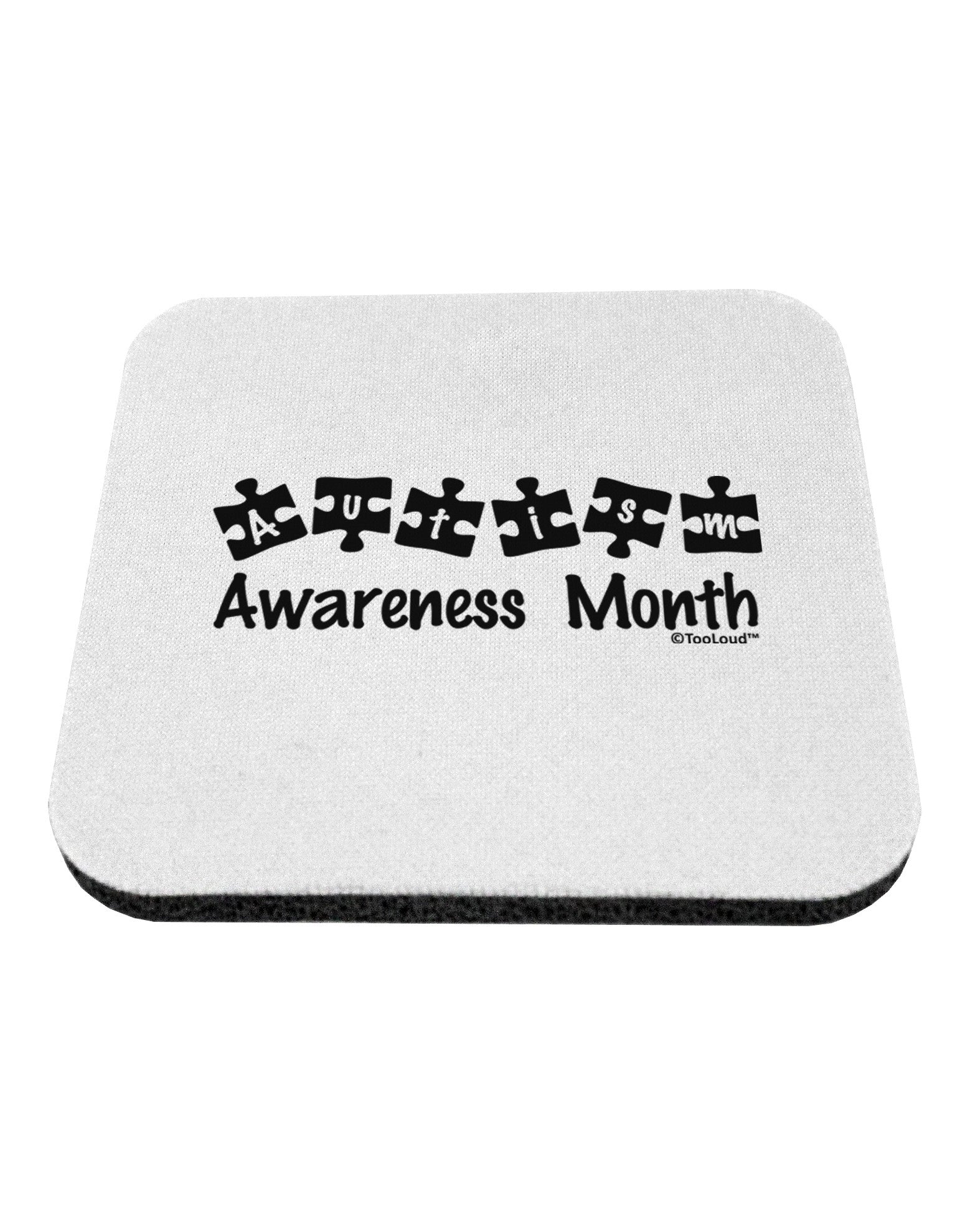 Autism Awareness Month - Puzzle Pieces Coaster by TooLoud-Coasters-TooLoud-White-Davson Sales