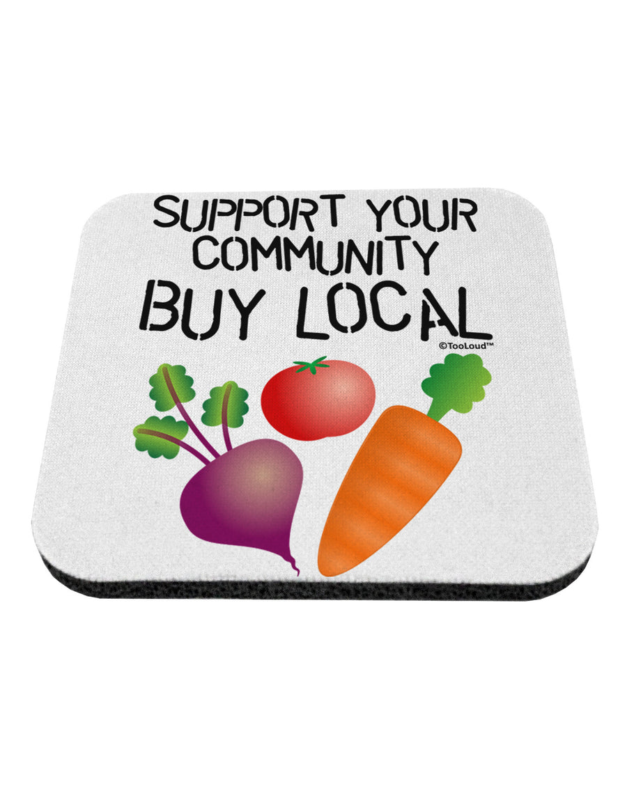 Support Your Community - Buy Local Coaster-Coasters-TooLoud-White-Davson Sales