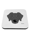 Cute Black Labrador Retriever Dog Coaster by TooLoud-Coasters-TooLoud-White-Davson Sales