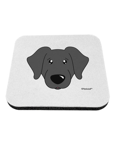 Cute Black Labrador Retriever Dog Coaster by TooLoud-Coasters-TooLoud-White-Davson Sales