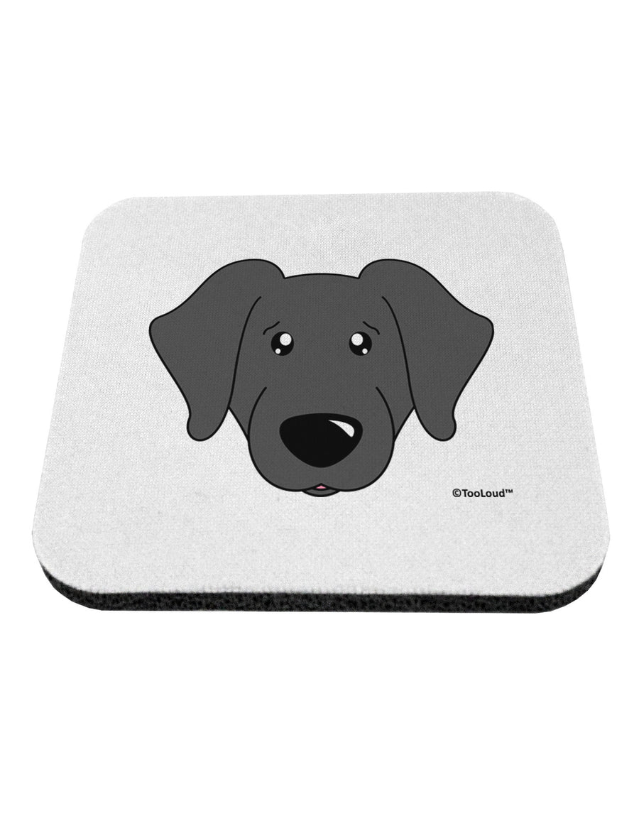 Cute Black Labrador Retriever Dog Coaster by TooLoud-Coasters-TooLoud-White-Davson Sales