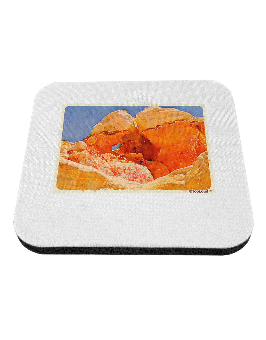 Desert Landscape Watercolor Coaster-Coasters-TooLoud-White-Davson Sales