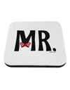 Matching Mr and Mrs Design - Mr Bow Tie Coaster by TooLoud-Coasters-TooLoud-White-Davson Sales