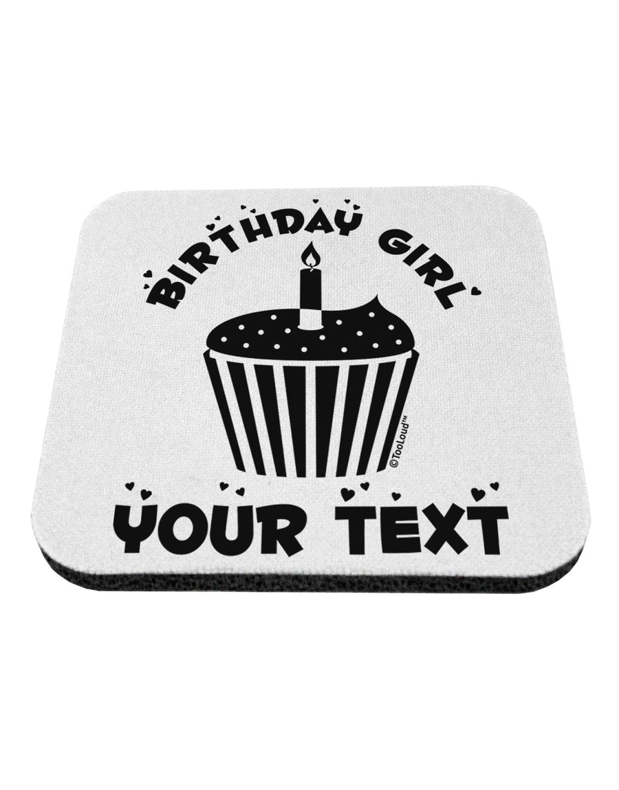 Personalized Birthday Girl Cupcake -Customizable- Name Coaster-Coasters-TooLoud-White-Davson Sales