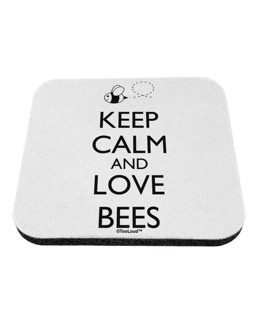 Keep Calm and Love Bees Coaster-Coasters-TooLoud-White-Davson Sales