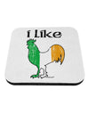 I Like Irish Rooster Silhouette Coaster by TooLoud-Coasters-TooLoud-White-Davson Sales