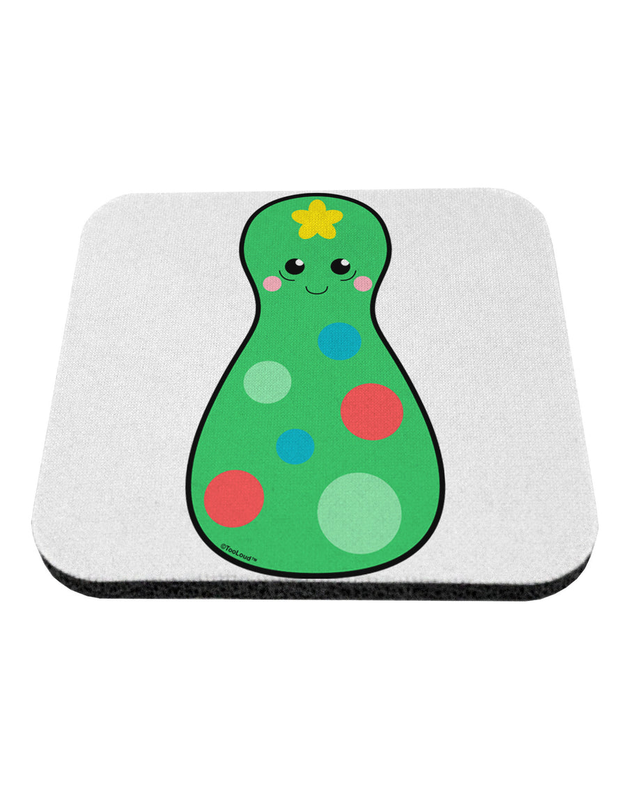 Cute Christmas Tree Matryoshka Nesting Doll Coaster-Coasters-TooLoud-White-Davson Sales