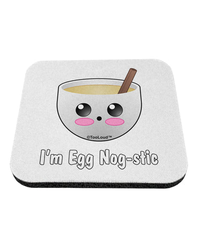 I'm Egg Nog-stic - Cute Egg Nog Coaster by TooLoud-Coasters-TooLoud-White-Davson Sales