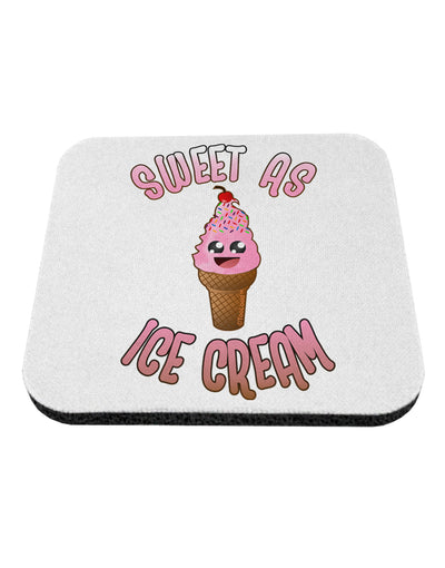 Cute Ice Cream Cone - Sweet As Ice Cream Coaster-Coasters-TooLoud-1-Davson Sales