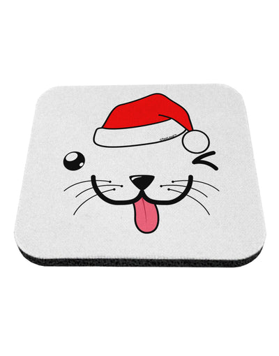 Kyu-T Face Puppino Santa Boy Dog Coaster-Coasters-TooLoud-White-Davson Sales