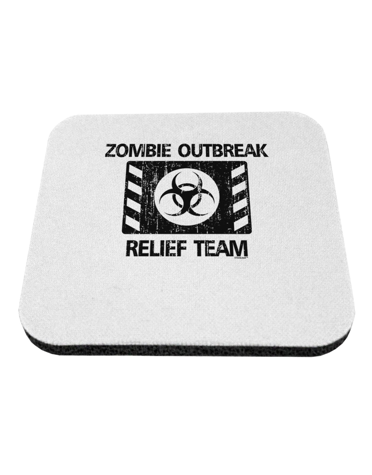 Zombie Outbreak Relief Team Biohazard Coaster-Coasters-TooLoud-White-Davson Sales