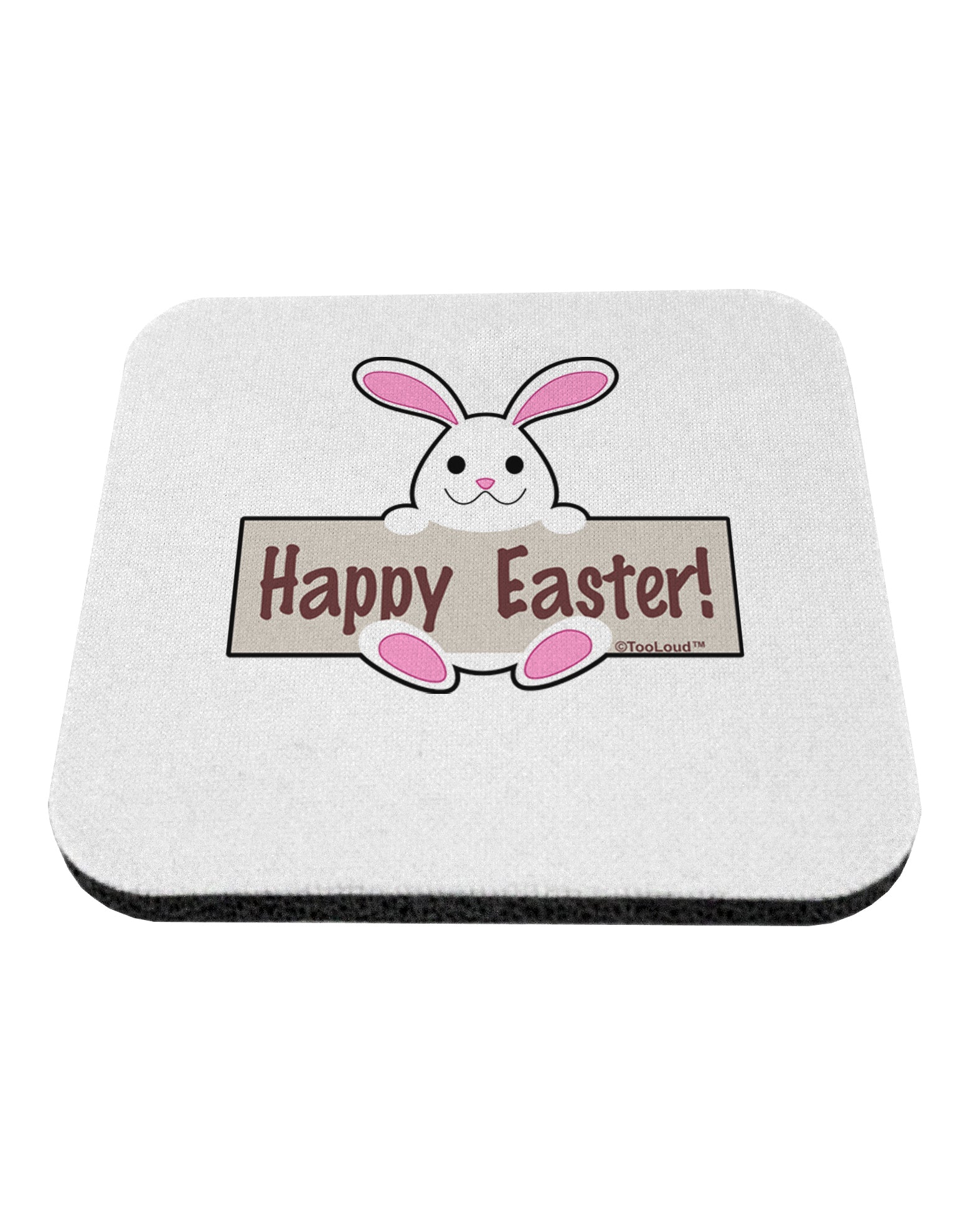 Cute Bunny - Happy Easter Coaster by TooLoud-Coasters-TooLoud-White-Davson Sales