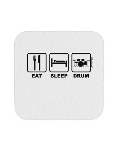 Eat Sleep Drum Design Coaster by TooLoud-Coasters-TooLoud-White-Davson Sales