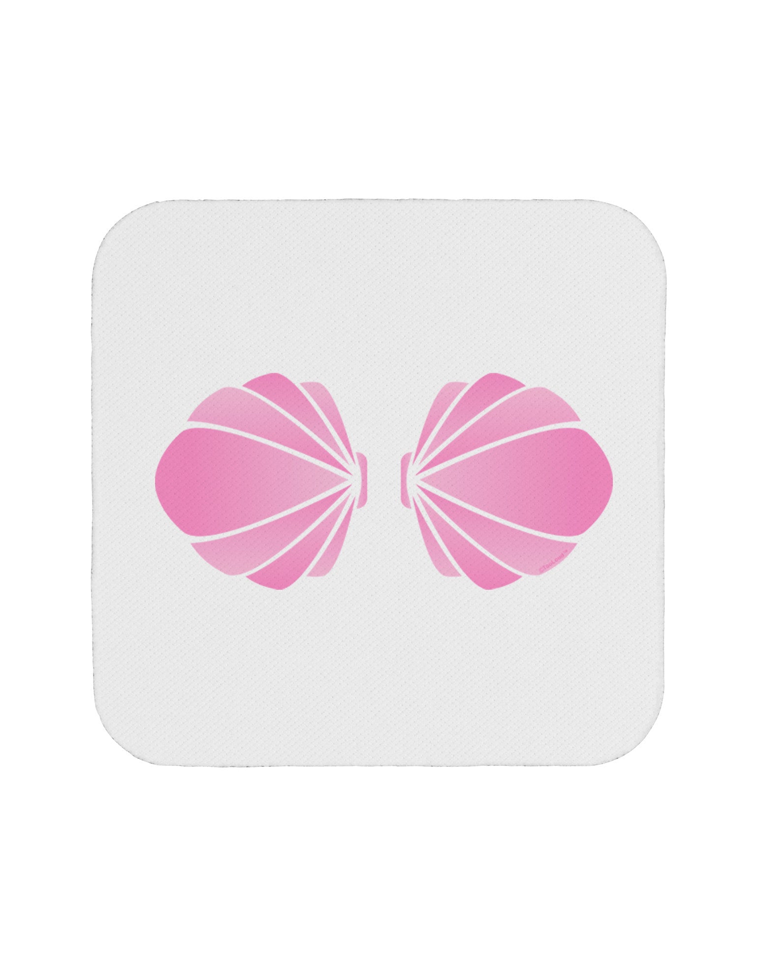 Easy Mermaid Costume Pink Shells - Halloween Coaster-Coasters-TooLoud-White-Davson Sales