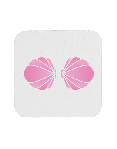 Easy Mermaid Costume Pink Shells - Halloween Coaster-Coasters-TooLoud-White-Davson Sales