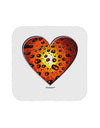 Water Droplet Heart Orange Coaster by TooLoud-Coasters-TooLoud-White-Davson Sales