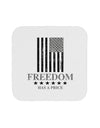 Freedom Flag BnW Coaster-Coasters-TooLoud-White-Davson Sales