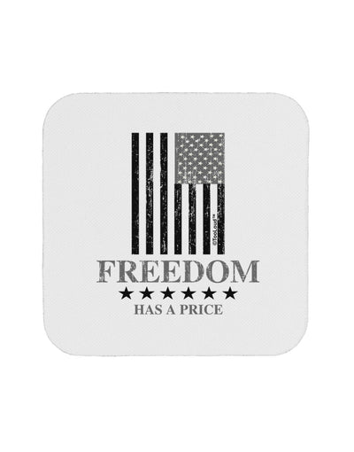 Freedom Flag BnW Coaster-Coasters-TooLoud-White-Davson Sales