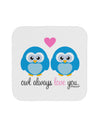 Owl Always Love You - Blue Owls Coaster by TooLoud-Coasters-TooLoud-White-Davson Sales