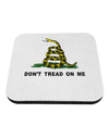 Don't Tread On Me Gadsden Flag Rattlesnake Coaster-Coasters-TooLoud-White-Davson Sales