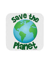 Save the Planet - Earth Coaster-Coasters-TooLoud-White-Davson Sales