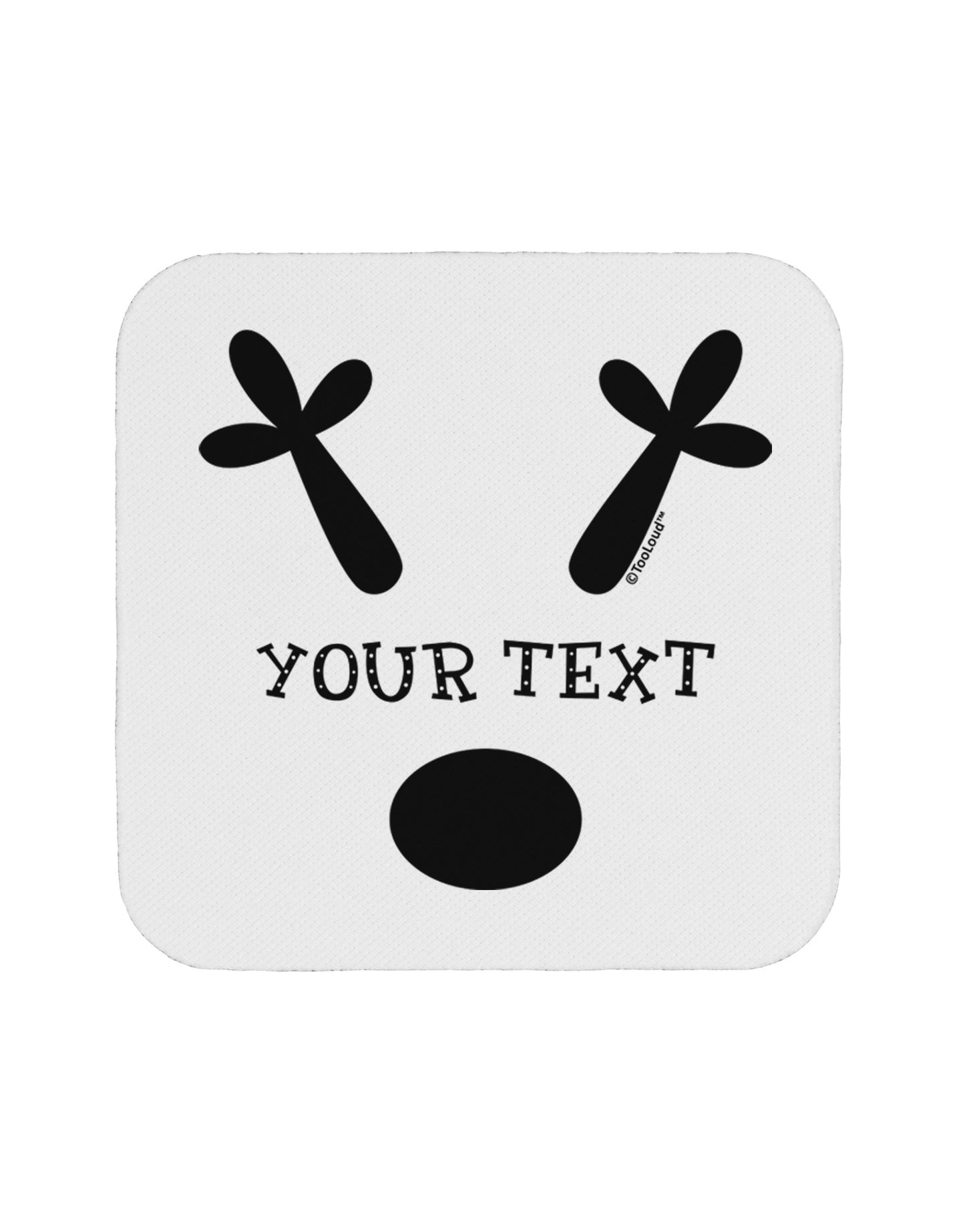 Personalized Matching Reindeer Family Design - Your Text Coaster-Coasters-TooLoud-White-Davson Sales